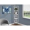 Monarch Specialties Bookshelf, Bookcase, Etagere, Corner, 4 Tier, 62"H, Office, Bedroom, Metal, Laminate, White I 3623 - alternate 5